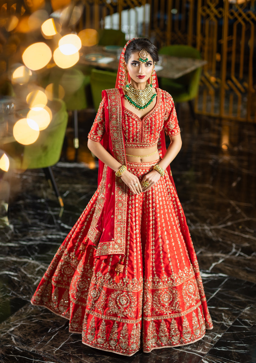strapless open back dress Red Premium Designer Readymade Gown with Dupatta Collection Elegant Embroidered Faux Blooming Design XXL main image 1