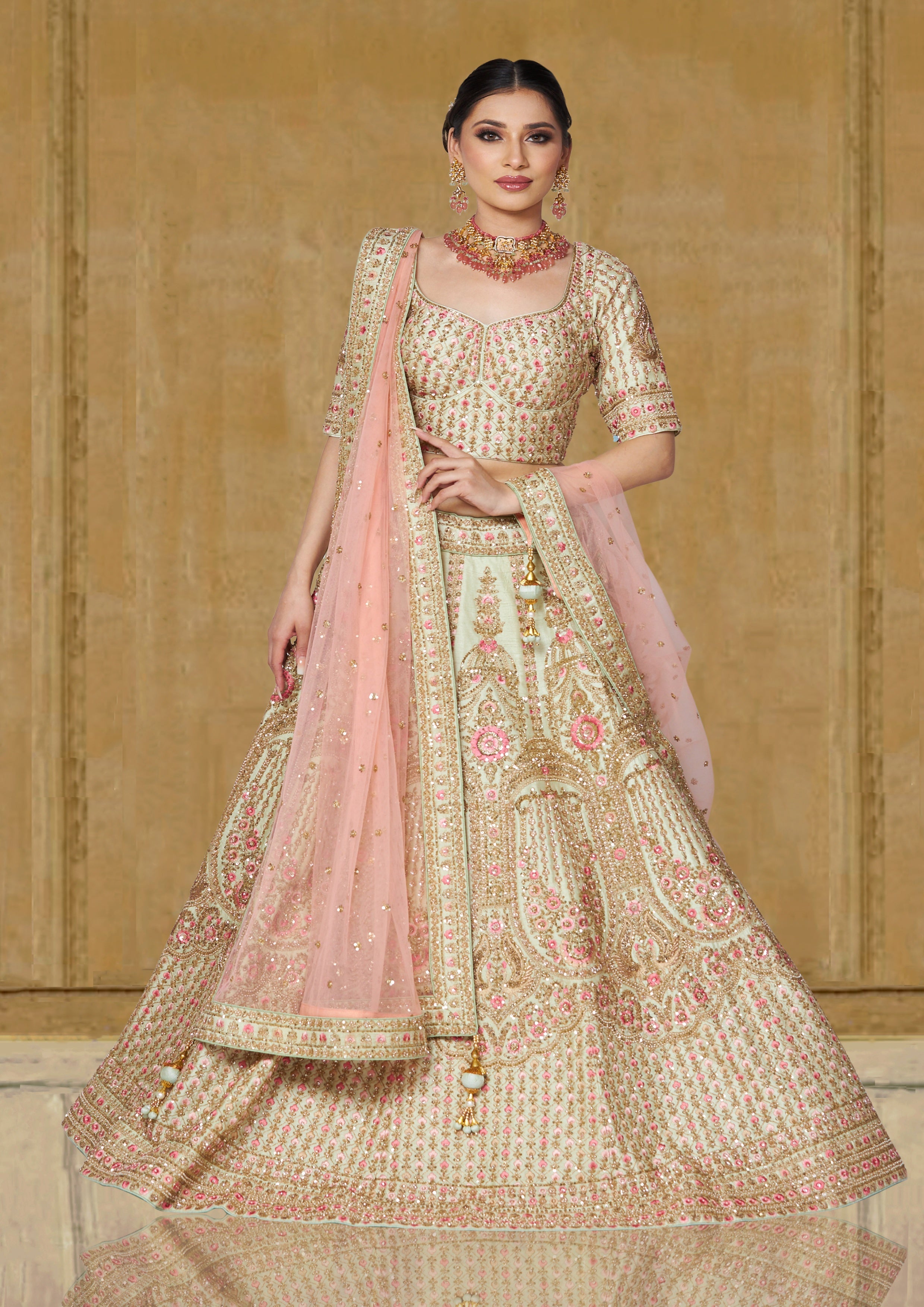 Light pink indian wedding dress best sale