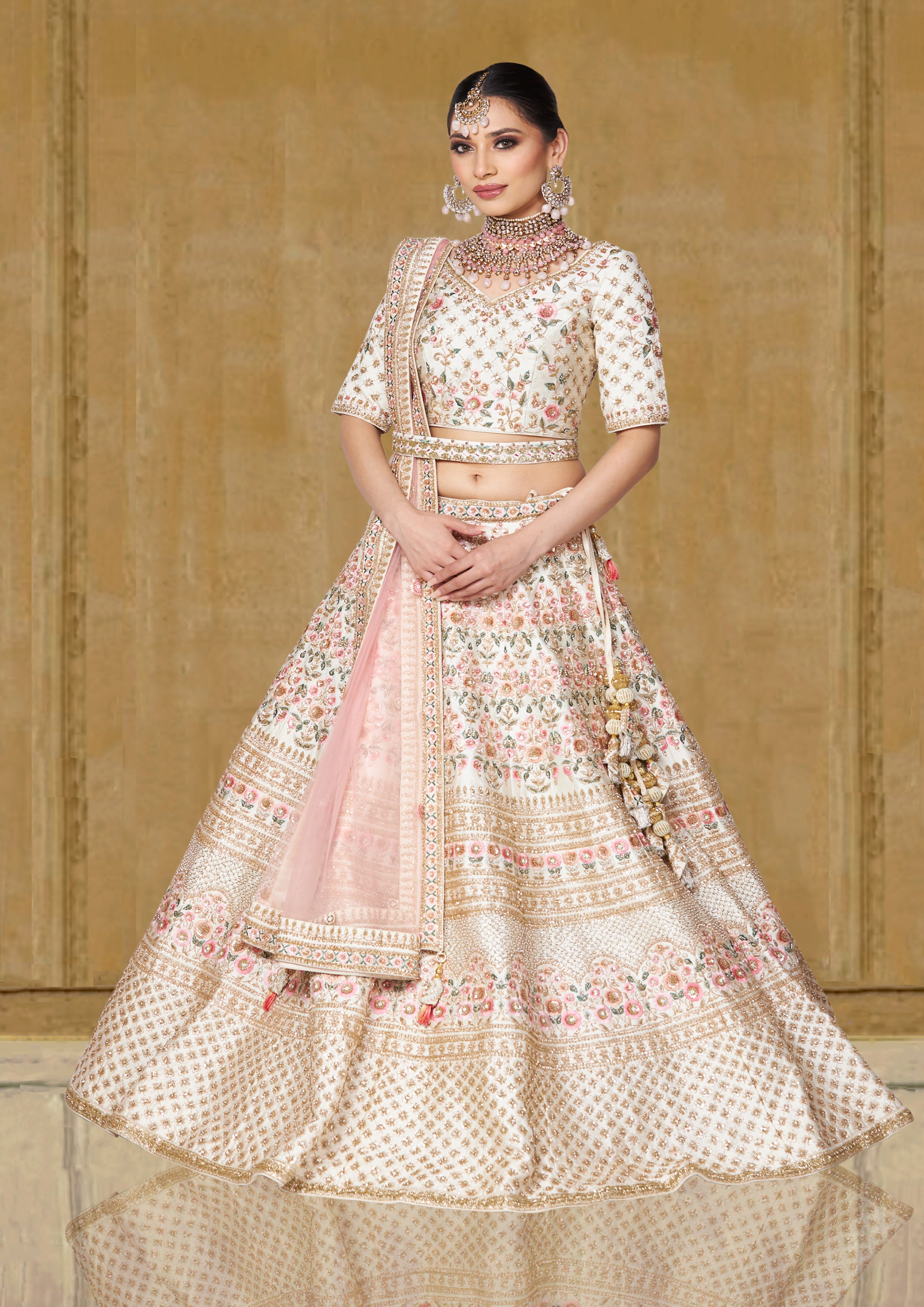 peach and gold indian wedding dress Colors, shimmer and love- Burn Baby Burn from Papa Don't Preach is live at Panache By Sharmeen. Shop on our website. #designerspotlightpbs Bridal lehengas, indian wedding wear