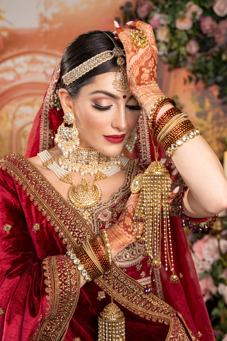 Golden Wedding Jewellery Traditional Gold Pearl Bridal Jewellery