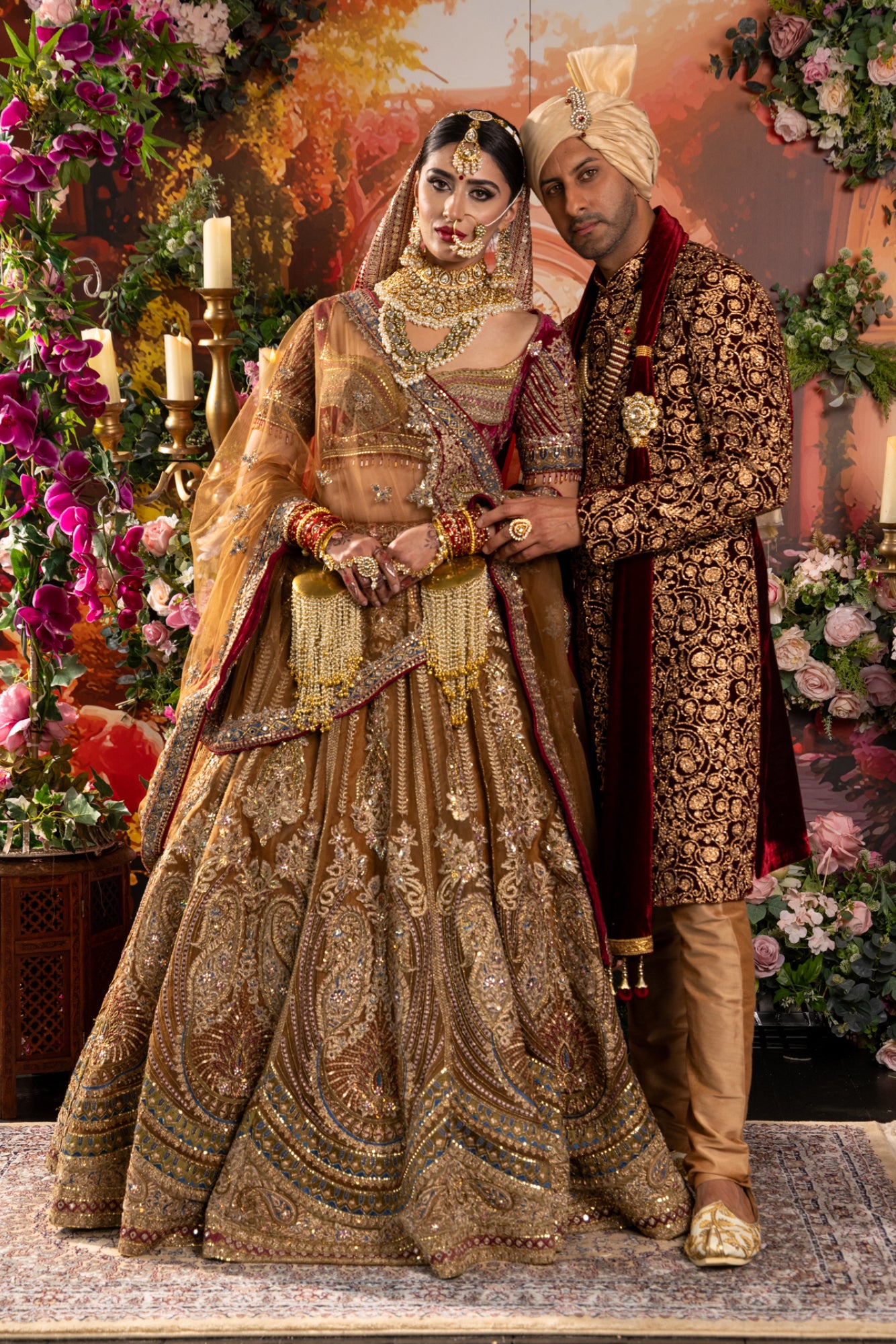 indian wedding dresses red and gold 30+ Brides Who Killed It With Their Dramatic Trails!