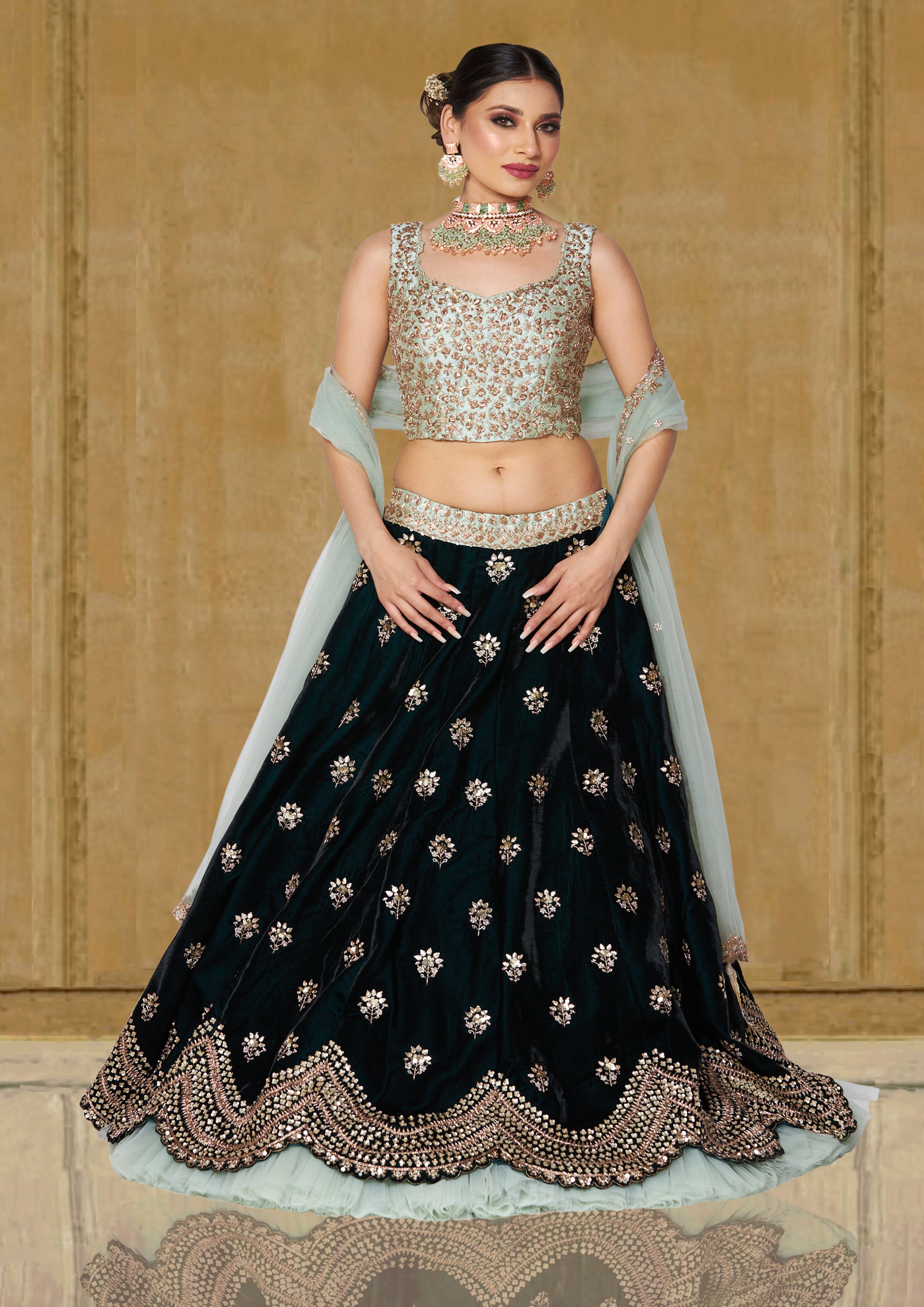 Mint lengha sale