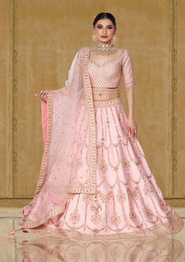Rose pink lehenga choli best sale