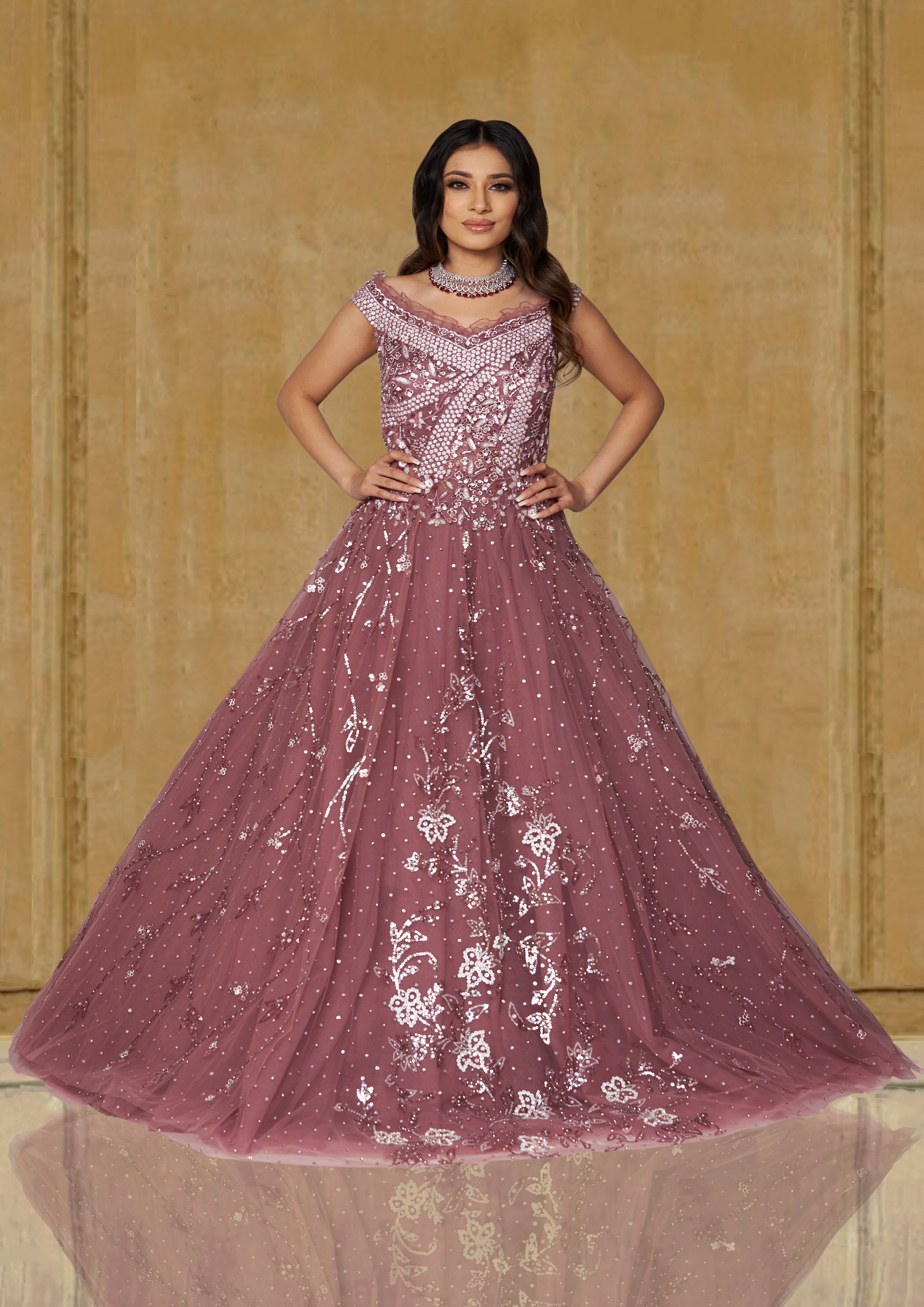 Pink Gown Indian Designer Wedding Gown Rady to Wear Partywear Printed Gown  Readymade Fancy Gown Lehenga Suit Indian Dress