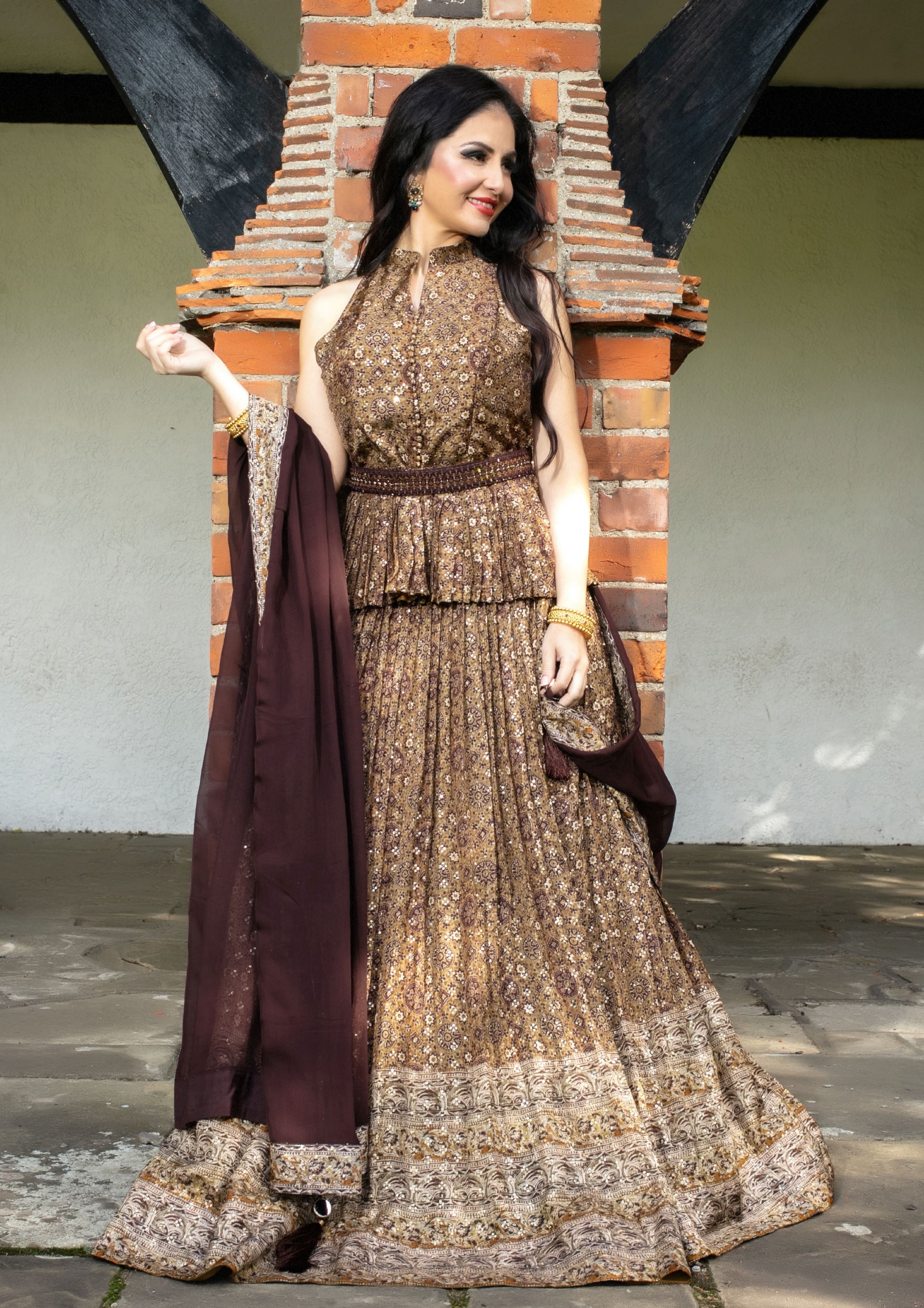 Peplum indian wedding dress hotsell